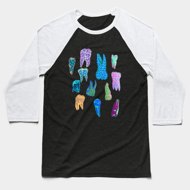 Teeth 2 Baseball T-Shirt by RaLiz